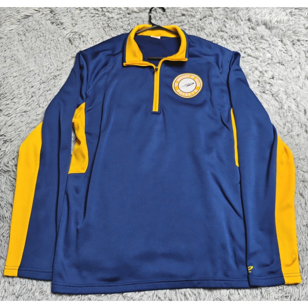 Captivating Apparel Toledo Rockets Pullover Mens XL Blue Yellow Fleece Zip NCAA